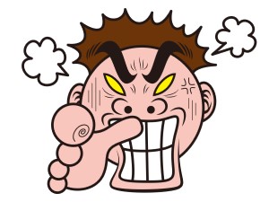 目くじらを立てる